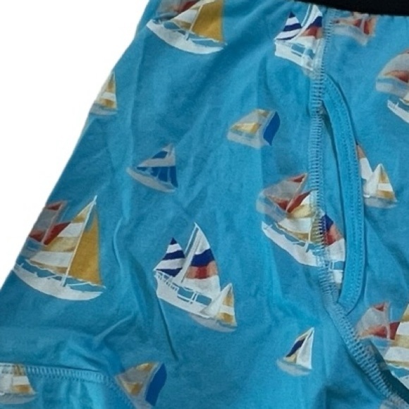 J. Crew 2 Knit Boxer Briefs in Sailboat Blue Print & Yellow NEW 2 pairs NWT - Picture 11 of 15